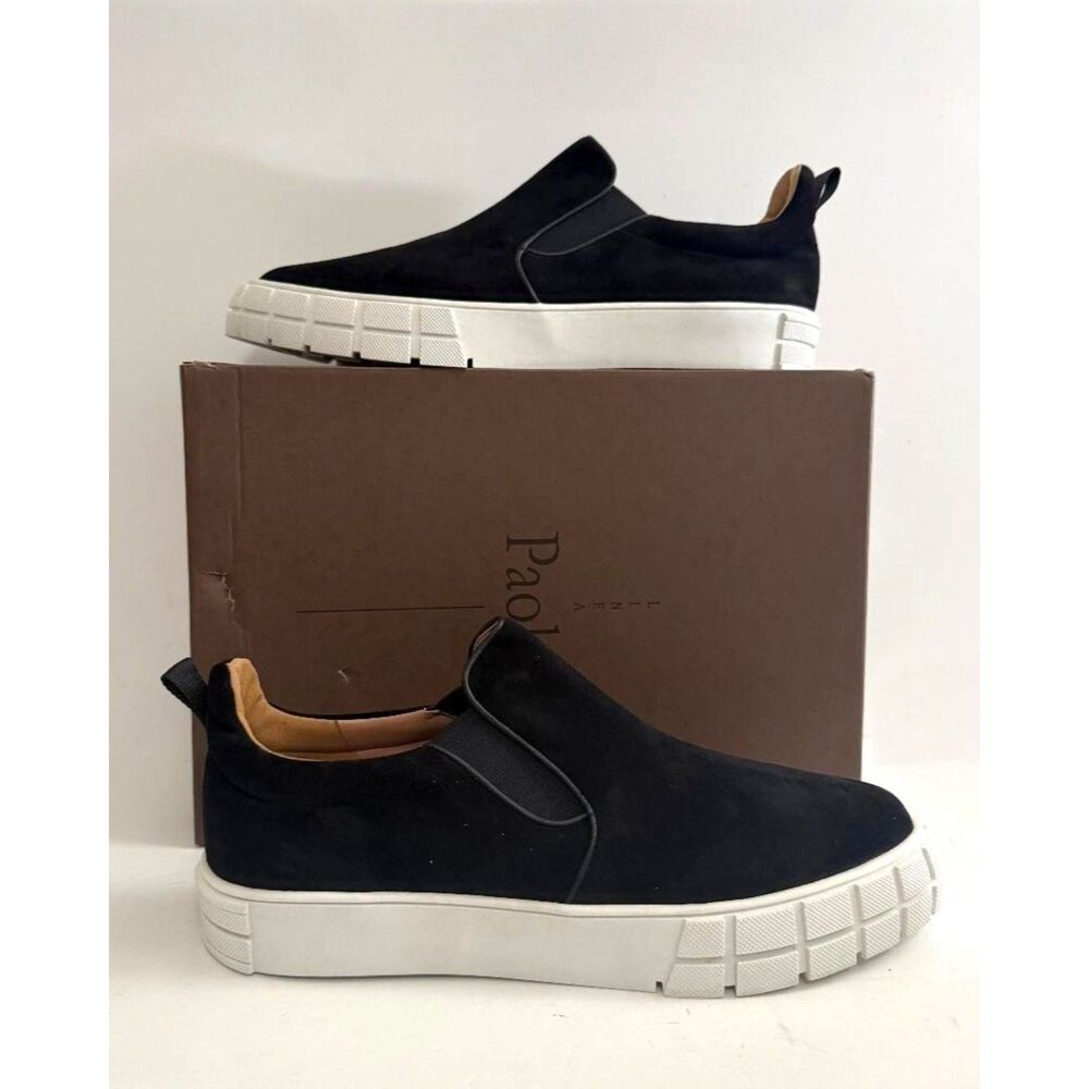 Linea Paolo Kenly Black Suede Slip-On Sneaker, NEW! Size 11